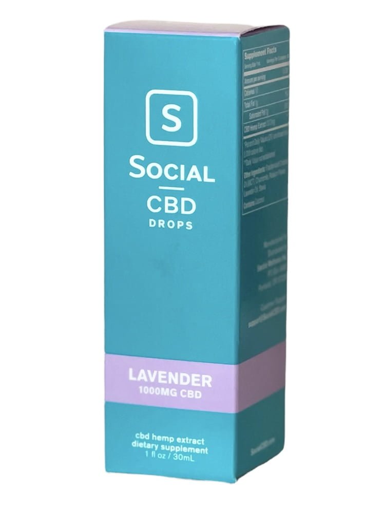 Social CBD Tincture Drops 1000mg Lavender