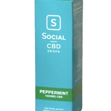 Social CBD Tincture Drops 1000mg Peppermint
