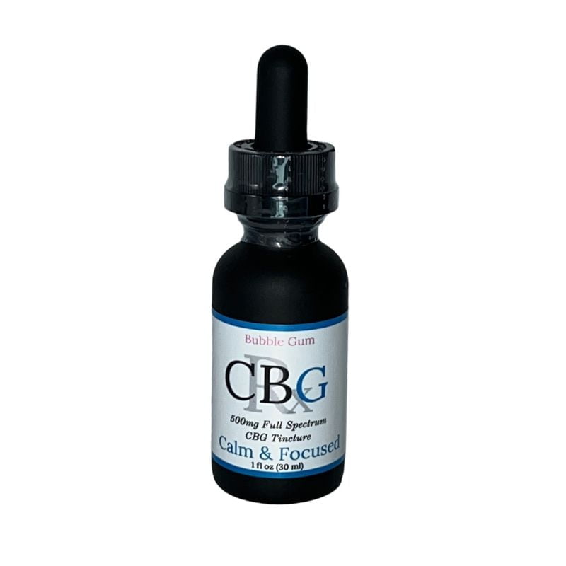 MHA cbg tincture calm and focused with 500mg and bubblegum flavor