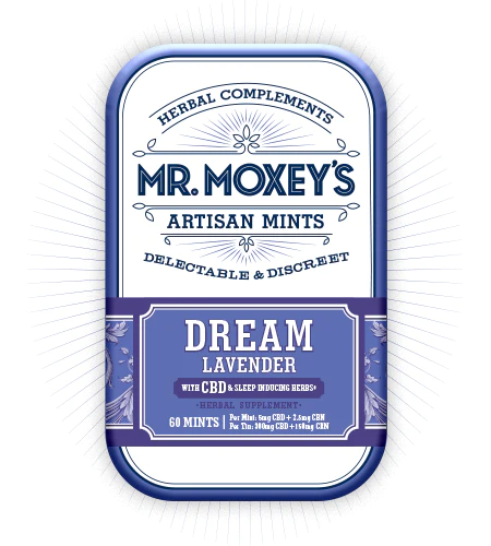 Mr. Moxey's Dream CBD + CBN Mints 5mg each, 40 count