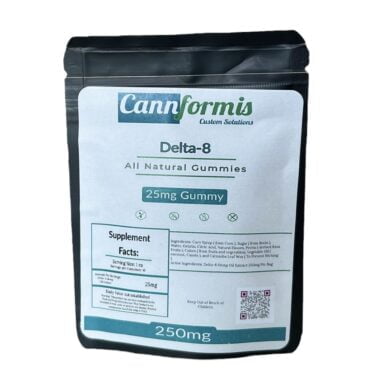 Cannformis Delta 8 Gummies 25mg 10 count Indica