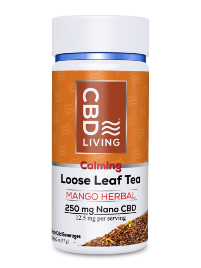 CBD Living Loose Leaf Tea Nano CBD 250mg 2.5oz Mango Herbal