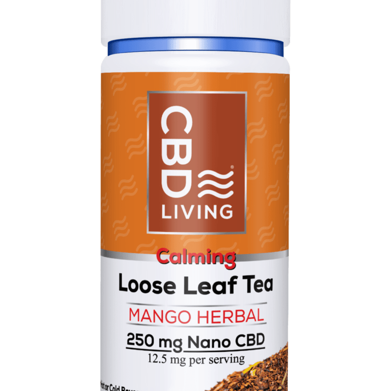 CBD Living Loose Leaf Tea Nano CBD 250mg 2.5oz Mango Herbal