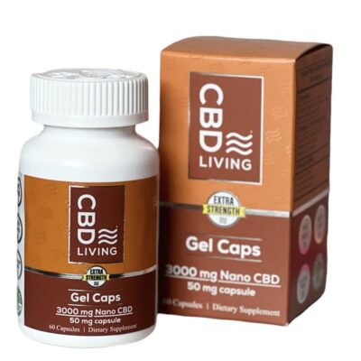 CBD Living gel caps 50mg of CBD 60mg