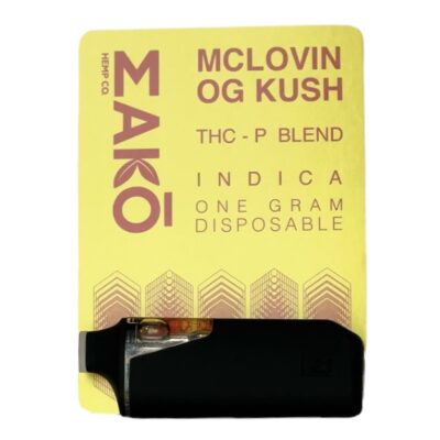 Mako THC-P Disposable vape Indica strain McLovin OG Kush